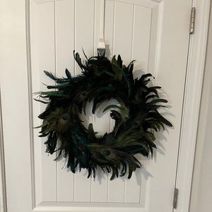 Peacock feathers wreath